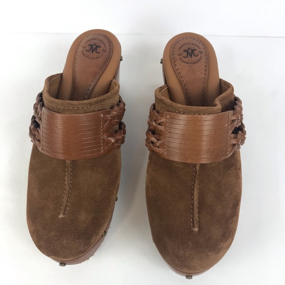 Johnston & Murphy Shoes - Johnston & Murphy Leather & Suede Mule Clog SZ 8M